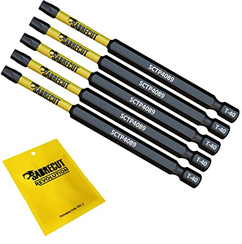 SabreCut 5pcs SCTP4089_5 89mm T40 TX40 Embouts vissage choc Robuste