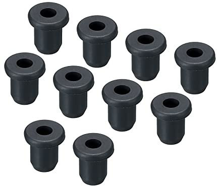 sourcing map 20Pcs T Shape Rubber Grommet Mount Dia 6mm ID 3.5mm H 10mm Seal Protection Hole Plugs for Cable Pipe Black