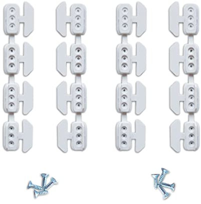 Estika Plissee Halterungen mit Bohren - 4 Stück - Weiß - Plissee zum Anschrauben ersatzteile