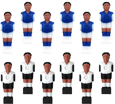 Baoblaze 12 Piezas de Futbolín para Hombres, Jugadores de Fútbol de Repuesto, Mini Figuras de Jugadores de Fútbol