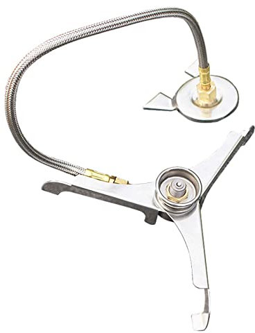 2 Stück Verbindungsstück Campingkocher – Edelstahl geflochtener Adapterschlauch | tragbarer Gerätekonverter Ersatz für Gase, Tank verbindet Buddy Heizung, Gastank verbindet Lear-au