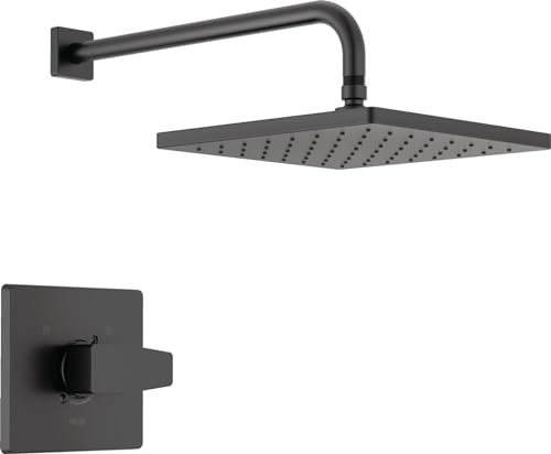 Delta Faucet T14268-BL-PP Modern Shower System, Matte Black
