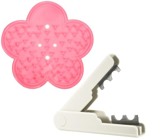 PATIKIL Rose Stem Leaf Thorn Stripper, 2Pcs/1Set Rose Thorn Stripper Remover Tool Leaf Stripping Tool for Gardening Flower Pruning, White, Pink
