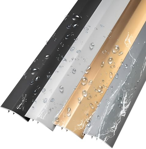 Bodenübergangsstreifen Höhenausgleich 0.5-1.2cm Übergangsleiste Ausgleichsprofil Aluminium Übergangsprofil Für Türschwelle/Holzböden/Laminat/Fliesen(Gray)