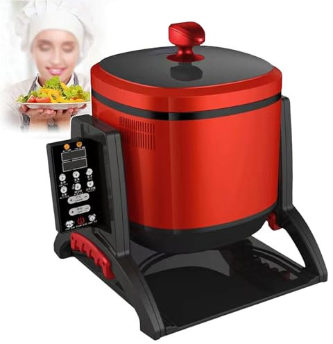 Robot Culinaire Automatique Pour Usage Commercial, Machine À Sauter 6L, Cuiseur Vapeur Avec 7 Niveaux De Puissance De Feu Et Régulation De Vitesse, Multicuiseur Électrique Rotatif À 360°