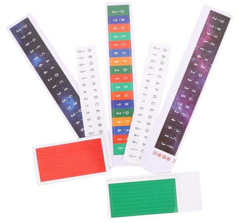 TOPPERFUN 5sätze Daumenklavier-tastaturaufkleber Für Anfänger Daumenklavier-erinnerungsaufkleber Instrumentenzubehör Aufkleber Rückstandslos Entfernbare Noten-aufkleber