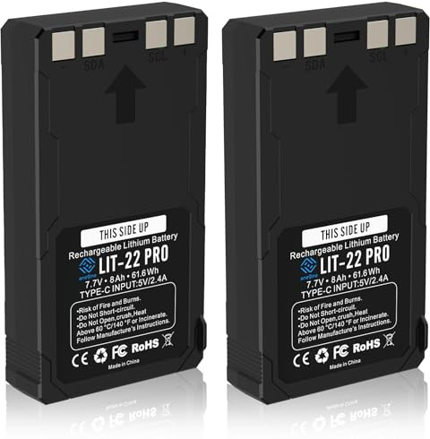 anegine LIT-22 Battery 8000mAh 7.7V Rechargeable Lithium Battery Pack Compatible with Spypoint Cellular Trail Hunting Camera Flex-M, Flex G-36, Flex-Plus, Flex-S (2 Pack)