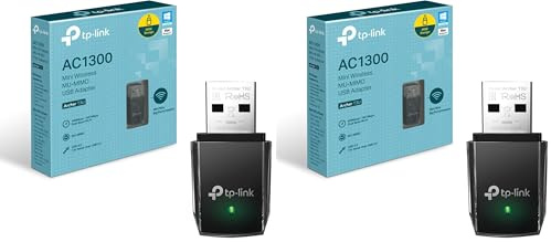 TP-Link Archer T3U AC1300 USB WLAN Stick Adapter (bis zu 867 Mbit/s auf 5GHz und 400 Mbit/s auf 2,4GHz, USB 3.0, MU MIMO, Kompatibel mit Windows 11/10/8.1/8/7/XP, Mac OS 10.15 und früher