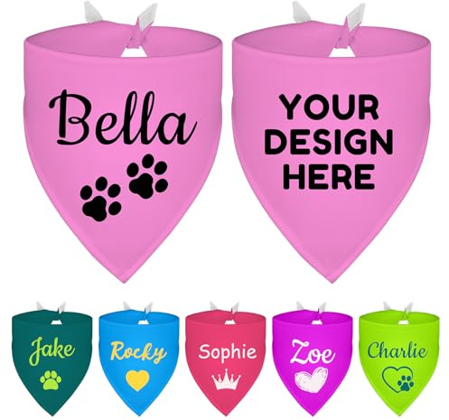 Verlobungsgeschenk, personalisiertes Hundehalstuch mit Symbol-Namen, individueller Haustier-Schal für kleine, mittelgroße und große Hunde, Hochzeitsfoto-Requisite, Hunde-Verlobungsankündigung