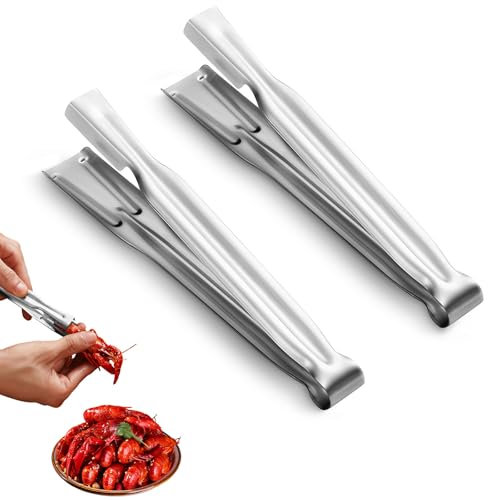 Dayinkes 2PCS Pelador de Langosta, Pelador de Cola de Langosta de Acero Inoxidable, Protege las Uñas y Mantiene los Dedos Limpios, Para el Hogar y Esenciales de Cocina