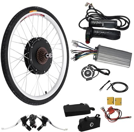 pochcicou 26 Zoll Elektro-Fahrrad Kit, 48V 1000W E Bike Kit, Geschwindigkeit 55 km/h, Bremsmethode Scheibentyp, Hinterrad Elektrofahrrad Motor