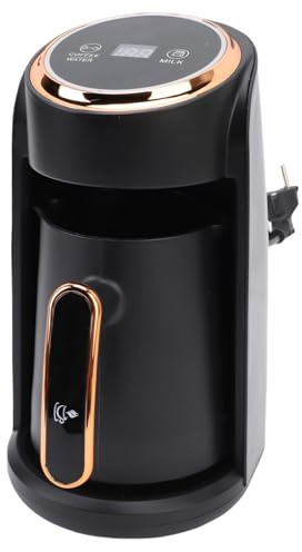 HUSHUI Macchina del caffè Turco, Macchina di caffè Elettrica Anti -overflow in Acciaio Inossidabile da 600 W a 300 Ml di Caffettiera Elettrica con Massimo Livello di Liquido, per la