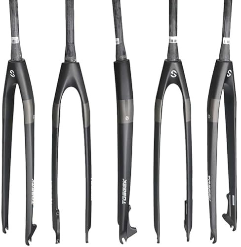 KUNYOS Ultraleichte Mountainbike-Vorderradgabel, Rennradgabel Carbon MTB Straight Tapered Starrgabel Scheibenbremse 26/27,5/29Er Fahrrad Starrgabeln