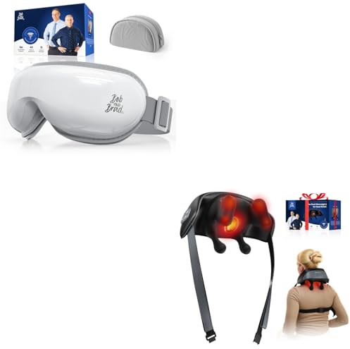 Bob and Brad EyeOasis 3 - Augenmassagegerät mit Wärme & 4D Shiatsu Nackenmassagegerät mit Wärme