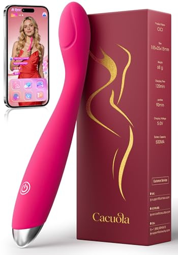 Cacuola KI-Sync Vibrator Dildo ，schlank finger Vibratorensets für Frauen | 30° Ergonomisch Präzise Stimulation des G Punkt, Leise & Leistungsstark Analvibrator，sex spielzeug für die paare und Frauen