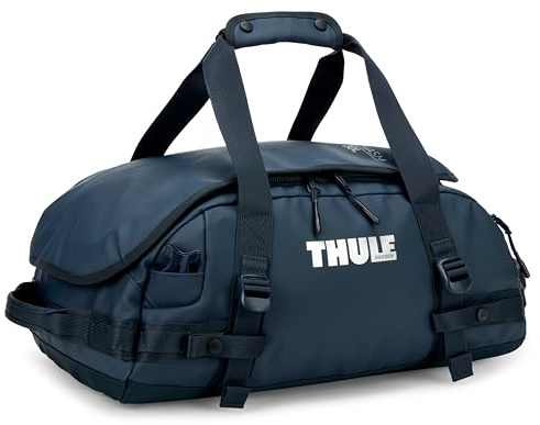 Thule Chasm 30 l duffelväska, lätt att bära, kan omvandlas till ryggsäck, inre nätfickor, dragkedjor med lås, återvunna material