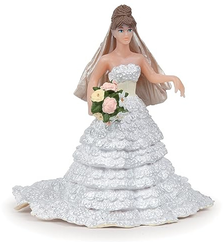 Papo - Realistische Braut mit Spitze-Figur - 3 Jahre + - Kollektion Zauberwelt - Kreativspiel Hochzeitswelt - Geschenkidee Spielzeug für Mädchen und Jungen
