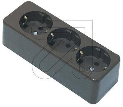 3-fach Tischdose lang 538 braun