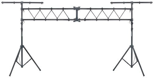 Système de Traverses Showlite LTS-100 (2x Pieds T-Bar 2x Traverse transversale, Hauteur réglable de 1,50m à 3,00m, Charge max. 75kg) noir
