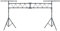 Sistema de Travesas Showlite LTS-100 (2x Soportes en T 2x Travesa Transversal, Ajustable en altura de 1,50m a 3,00m, Capacidad hasta 75kg) negro