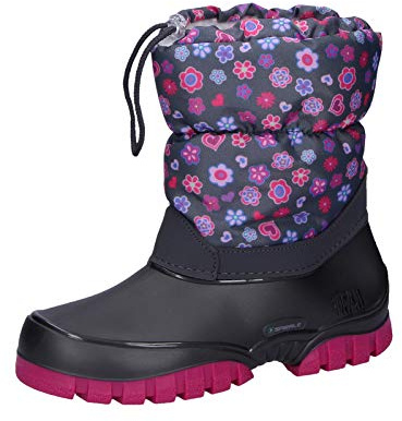 Spirale Maja, Stivali da Neve Bambina, Grigio/Fucsia, 34 EU