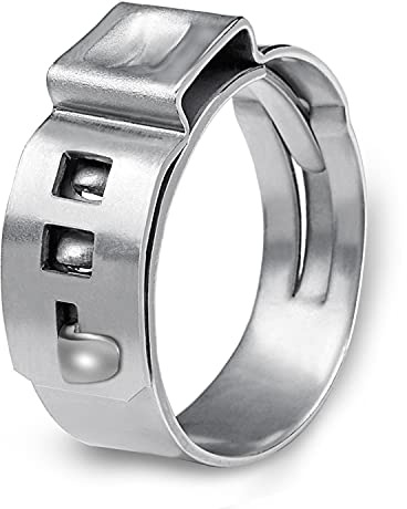 PADTON 50 PCS 3/4 Inch PEX Cinch Clamp Rings, Stainless Steel Pex Fittings Crimp Rings Pinch Clamps for PEX Tubing Pipe Fitting Connections (3/4 Inch)