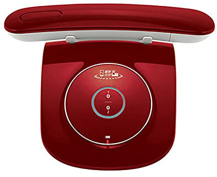 GHJA Moderno Telefono Fisso Cordless con Ampio Schermo Retroilluminato, Funzioni Vivavoce e Blocco Chiamate Cordless Aux