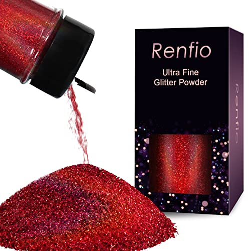 Renfio Holografiskt Glitterpulver, 50 g (1/128 Tum), 0,2 mm (0,008 Tum) Ultrafint För Trädgårdsdekoration, Hantverk, Naglar, Kropp, Hår - Laser