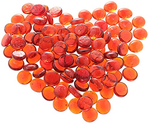 LUOSHUAI Tesselles mosaique Bars 100xSolid Billes Fishttank Pabbles pour réservoir, décor de Table, Orange Mosaique Verre