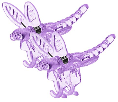 VERDENIA Orchideen Klammern Pflanzen Clips Blumenklammern Pflanzenclips Pflanzenklammern Kunststoff Zum Stützen von Pflanzen Garten Wohnung Schmetterlinge Vier Stücke Violett