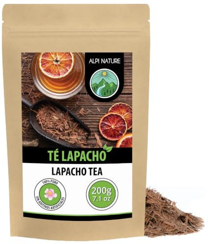 Alpi Nature Lapacho Thé 200g, Écorce de Lapacho Séchée et Coupée, Tisane en Vrac de Pau d'Arco