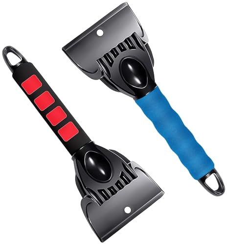 Ice Scraper for Car Windscreen, Car Ice Scraper Non Scratch, Scrape Ice, Snow and Frost from Windscreen Easily, Car Scraper Windscreen Scraper with Ergonomic Soft Foam Handle for Cars, Trucks, SUVs
