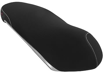 Moto Discovery Funda de Asiento Compatible con Piaggio Liberty 125/150 ABS 2016-2019 Color Negro con Costuras Blancas y Grises