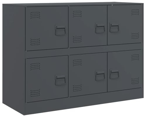 vidaXL Sideboard Anthrazit 99x39x73 cm Stahl