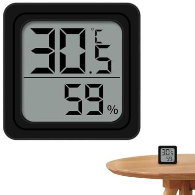 1/3 minis Thermomètre Hygromètre Intérieur Digital à Haute Précision, Thermometre maison digital thermomètre intérieur pour Maison Entrepôt Terrarium Chambre Bébé Couveuse Cave