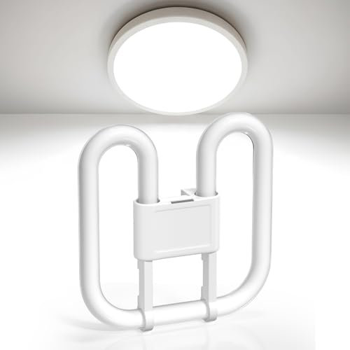 BrightArk GR10Q 4-PIN 16W Compact Fluorescent Lamp Non-Dimmable Cold White 6500K, Recessed Ceiling Light, CFL Light Bulb, Low Energy Light Bulb, Suitable for Indoor Stair Corridors, Halls,1 Pack