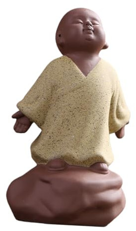 Alipis Zen-mönchsstatue Dekorativer Mönch Für Teehaus Mönchsschmuck Als Buddha-Ornament Für Zuhause Büro Wohnzimmer
