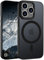 ORDA Magnetic Case for iPhone 15 Pro Max Case Compatible with MagSafe for iphone 15 Pro Max phone case Translucent Matte Slim Shockproof Cover phone case for iphone 15 Pro Max 6.7-Inch Black