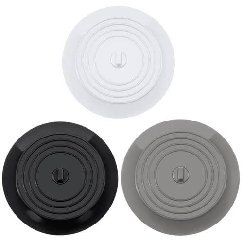 Tappo di Scarico in Silicone,3 PCS Tappo di Scarico Universale Tappo Lavandino Silicone Tappo Doccia Antiodore Tappo Lavandino Bagno per Doccia Vasca Lavabo Colino di Scarico