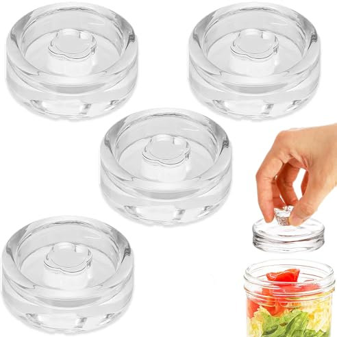 FEADBYT Fermentation en Verre pour la Fermentation, Poids en Verre avec Large Ouverture, Lot de 4 Poids, Avec Poignée Facile à Saisir