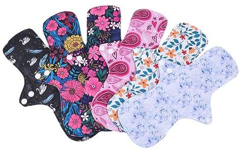 CALLARON 6 Stück Waschbare Mehrzweck Stilleinlagen aus Atmungsaktivem Pul Material mit Starker Saugfähigkeit für Damen für Unterwegs und Outdoor Einsatz Zufällige Farbe