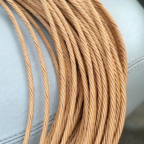 ZIUSFAC 213ft PE Hemp Rope Plastic Wicker Repair Material Wicker Basket Weaving Material Rattan Replacement Supplies Twine String For Crafts Gardening(Brown)