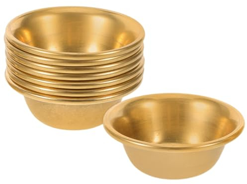 FUTUREORYY 8 Buddhistische Opferschalen Aus Messing Mini Ritualschale 5.00 X 5.00 X 2.00 cm Weihwasserschalen Für Tempel Meditation Gebet Und Hausaltar
