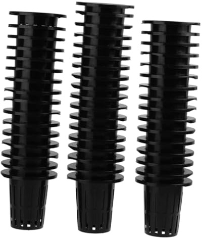 CIYODO 50 Macetas de Malla Hidropónicas Redondas Negras de 50 MM para Cultivo Interior y Exterior Ligeras y Resistentes para Hidroponía sin Tierra Ideales para Hortalizas y Plantas
