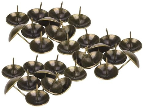 Clou de rembourrage épais à tête ronde, placage de fer en bronze cyan, accessoires de meubles, ensemble de 30 pièces pour canapé, panier, artisanat, boîte à bijoux, armoire à vin, (30*30mm (épaissi))
