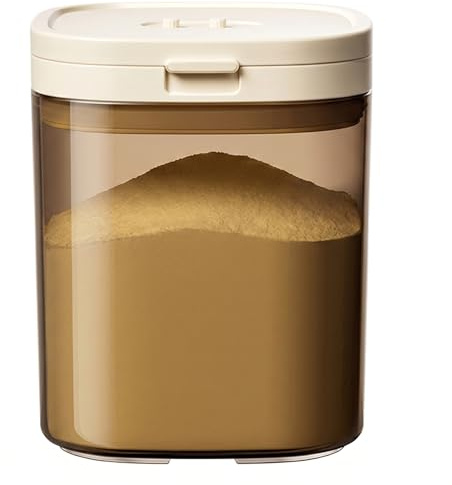 Scatola per la conservazione del latte in polvere Scatola per latte in polvere trasparente ermetica con cucchiaio magnetico e dispenser da 1200 ml per il viaggio a casa