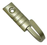 GARDINIA Ganchos para Cortinas Geo, 2 Unidades, para Atar y drapear Telas Ligeras, Incluye Clavos, Longitud: 2,5 cm, Metal, latón Mate