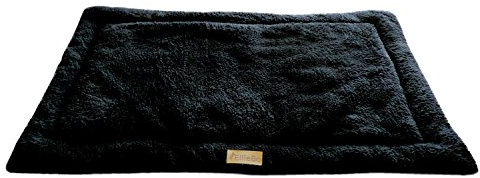 Ellie-Bo XXL svart sherpa fleecematta för 122 cm hundbur