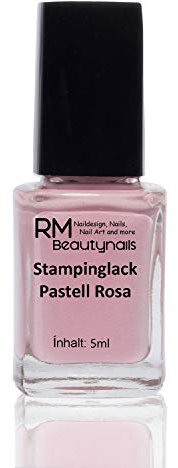 Stampinglack Pastell Rosa Stamping Lack Nagellack Nail Polish RM Beautynails 1x5ml (1er Pack)