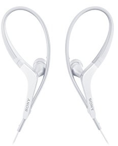 Sony MDR-AS410AP Sport-Kopfhörer (Spritzwassergeschützt, integriertes Mikrofon, Freisprecheinrichtung) weiß